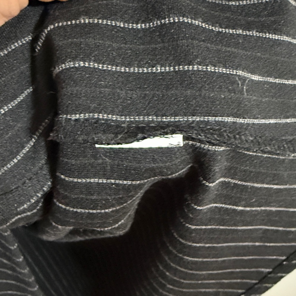 Zara Trafaluc Pinstripe Ruffle Sleeve Shift Mini Dress Size: Large - Picture 6 of 6